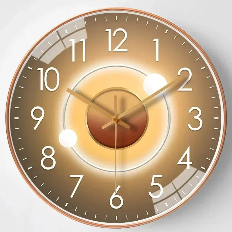 Wall Clock Silent Gold Gradient Battery Powered