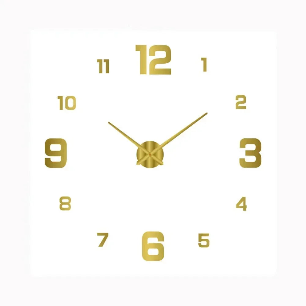 Wall Clock Silent Gold Gradient Battery Powered