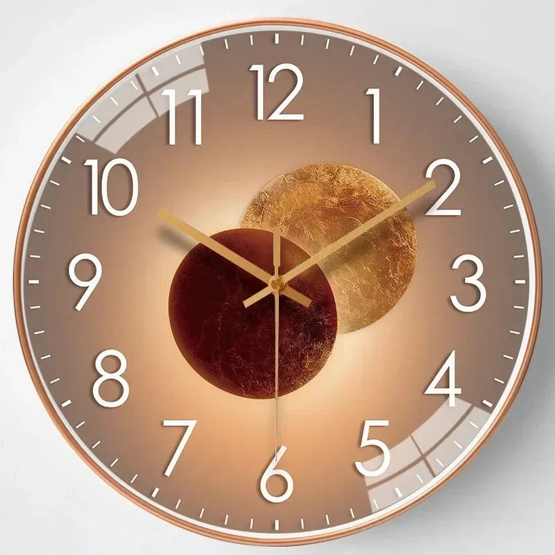Wall Clock Silent Gold Gradient Battery Powered