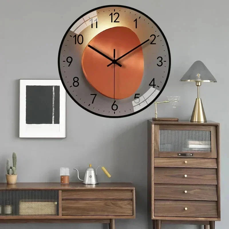Wall Clock Silent Gold Gradient Battery Powered