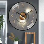 Wall Clock Silent Gold Gradient Battery Powered
