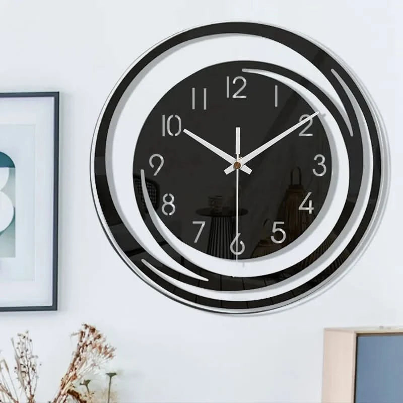 Wall Clock Silent Mechanism Acrylic Geometric 30cm