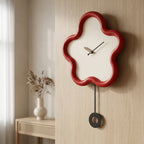 Wall Clock Silent Movement 3D Flower Pendulum