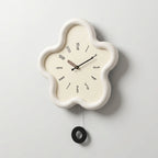 Wall Clock Silent Movement 3D Flower Pendulum
