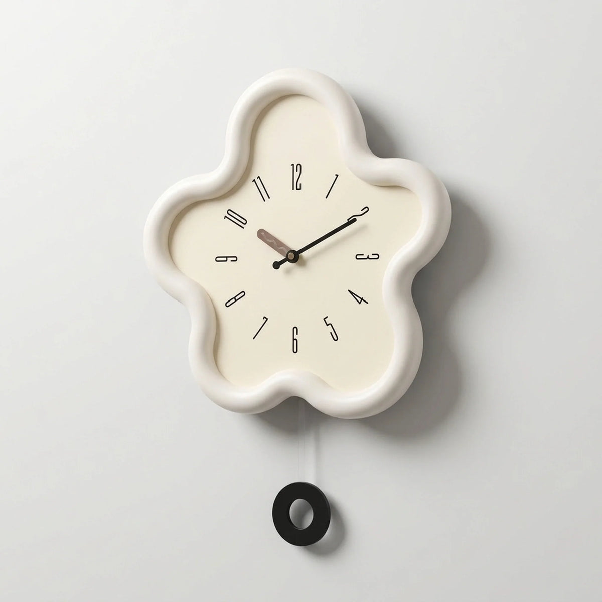Wall Clock Silent Movement 3D Flower Pendulum