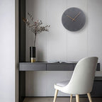 Wall Clock Silent Movement Grey Dial & Copper Hands