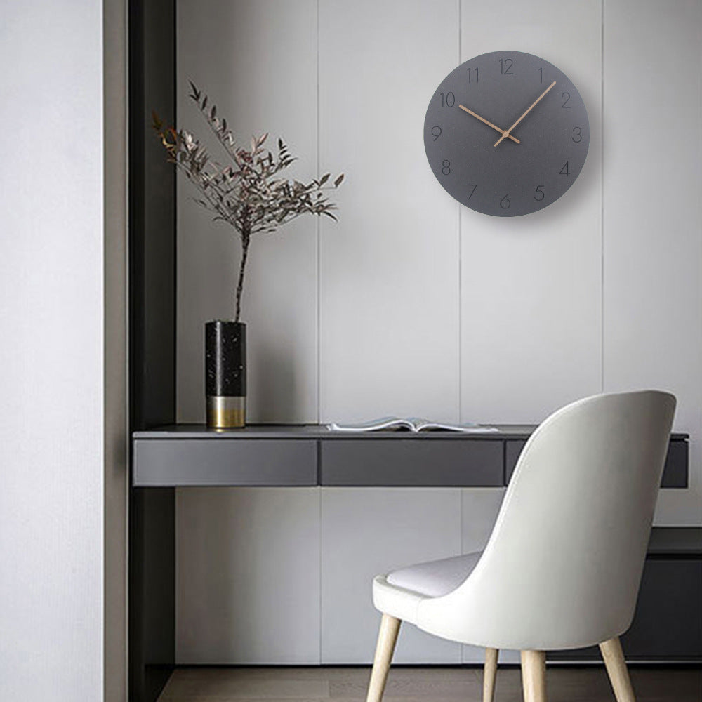 Wall Clock Silent Movement Grey Dial & Copper Hands