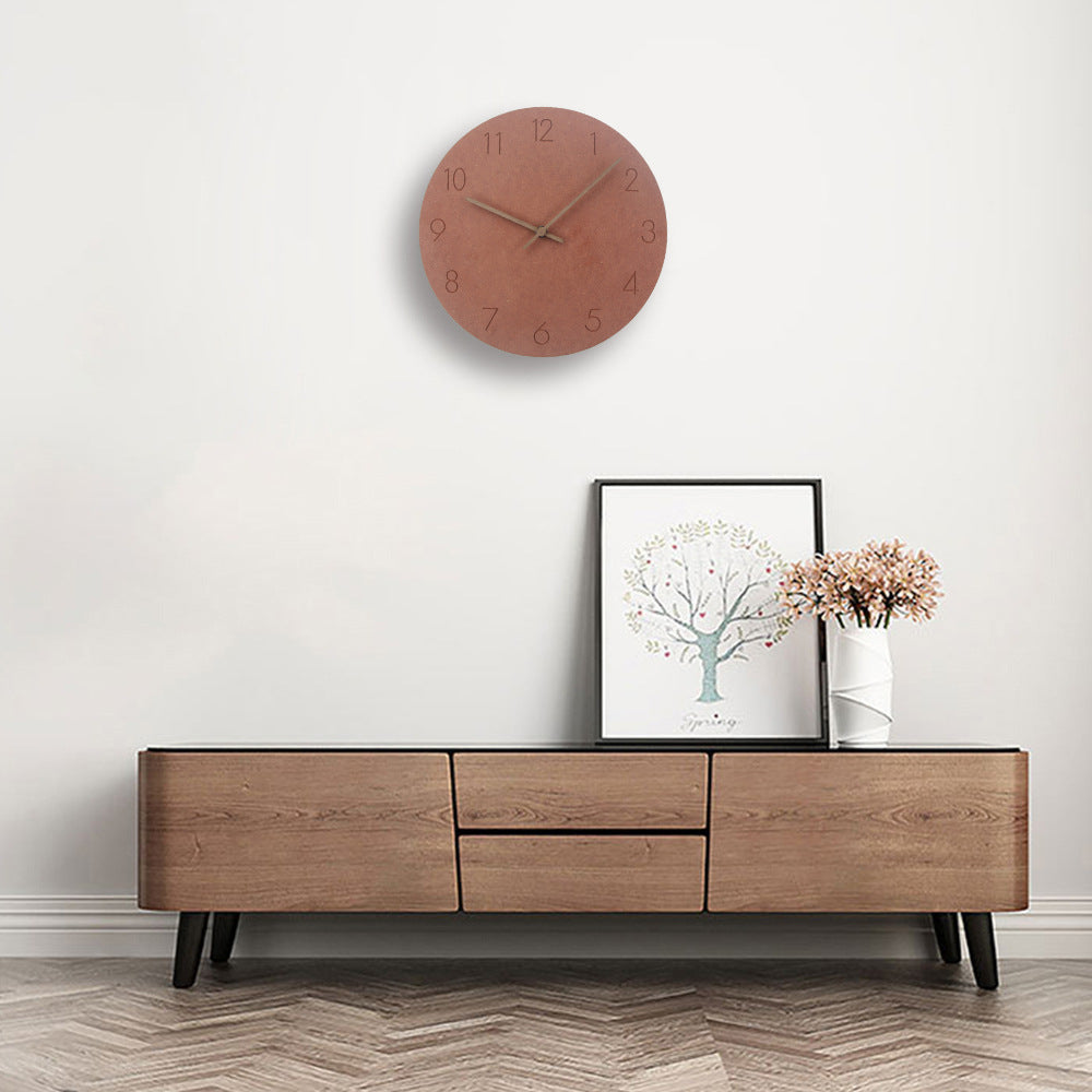 Wall Clock Silent Movement Grey Dial & Copper Hands