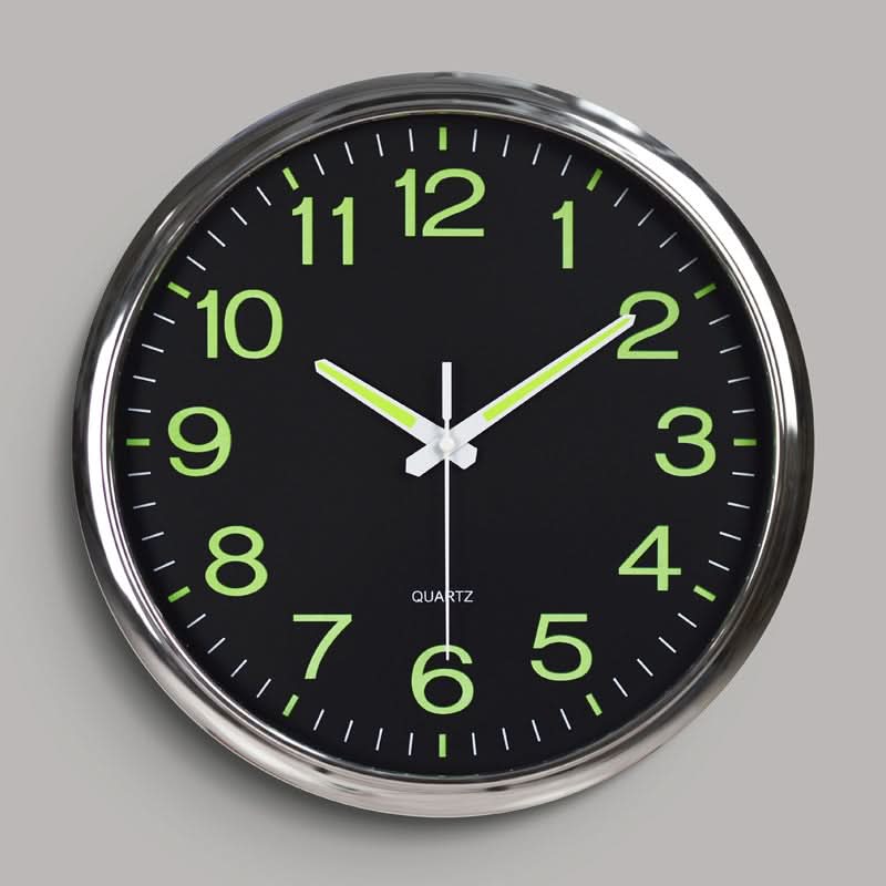 Wall Clock Silent Movement & LED Backlight 12 Inch