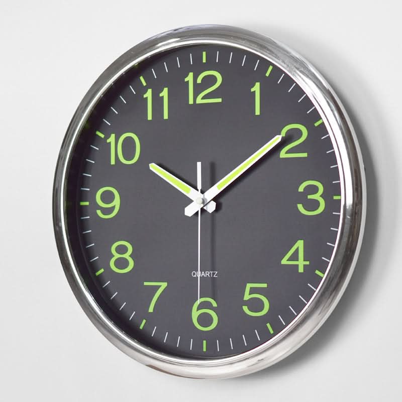 Wall Clock Silent Movement & LED Backlight 12 Inch