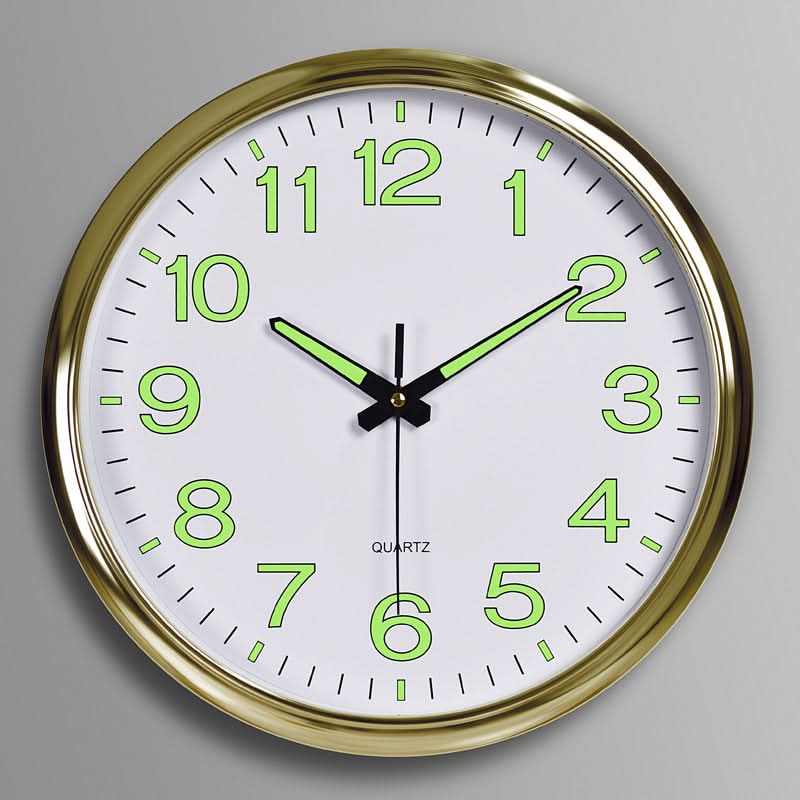 Wall Clock Silent Movement & LED Backlight 12 Inch