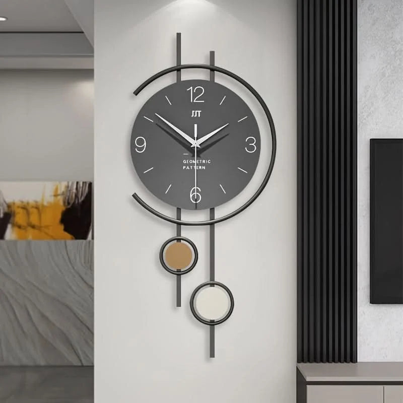 Wall Clock Silent Movement Large Numbers Iron Frame