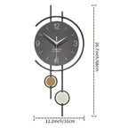 Wall Clock Silent Movement Large Numbers Iron Frame