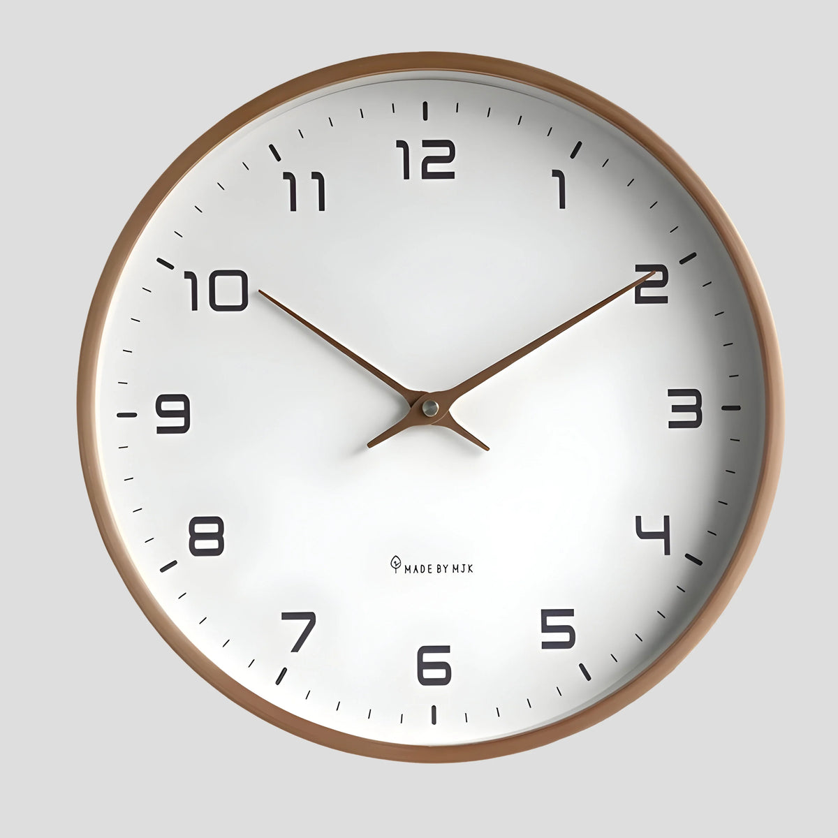 Wall Clock Silent Movement Natural Wood Finish