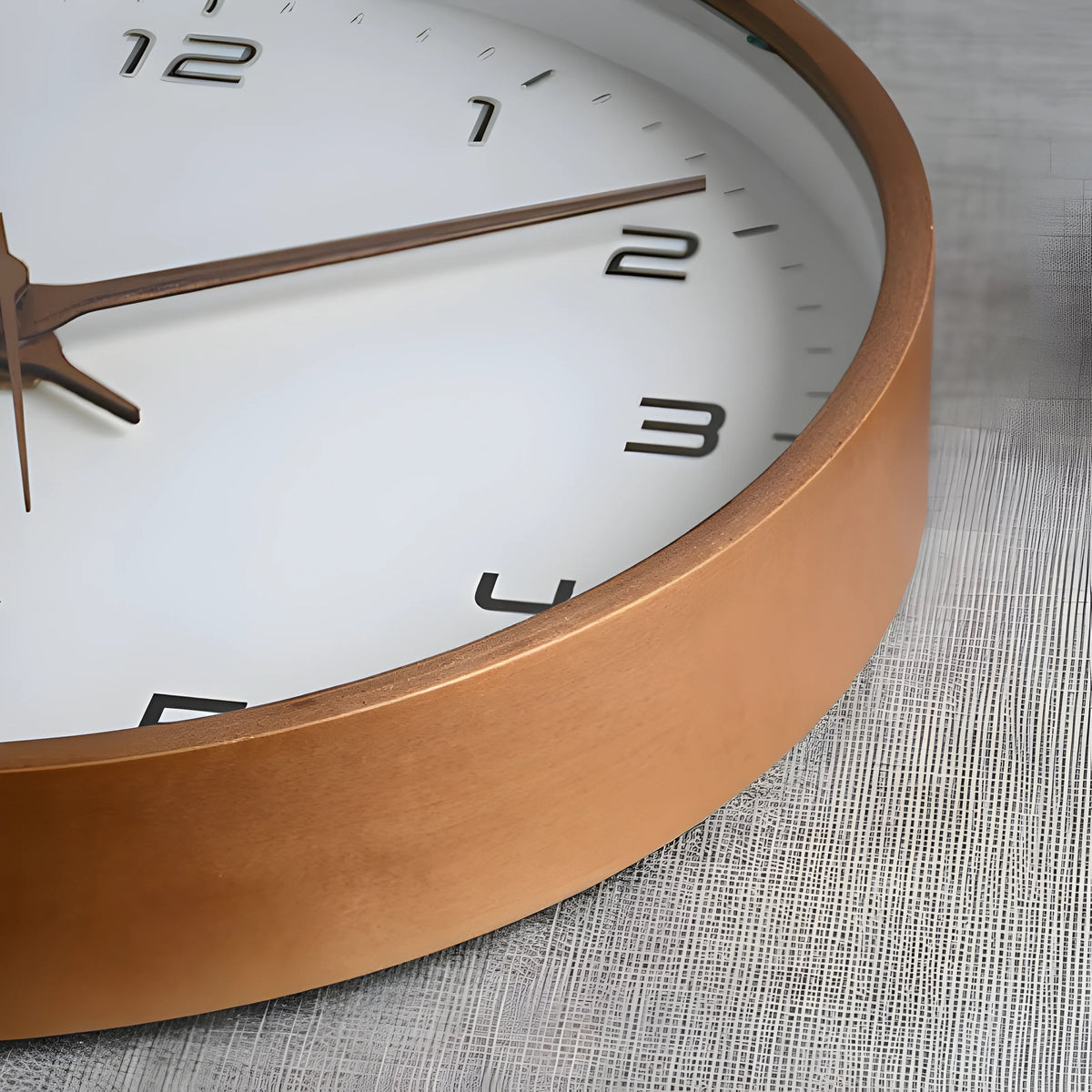 Wall Clock Silent Movement Natural Wood Finish