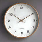 Wall Clock Silent Movement Natural Wood Finish