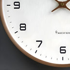 Wall Clock Silent Movement Natural Wood Finish