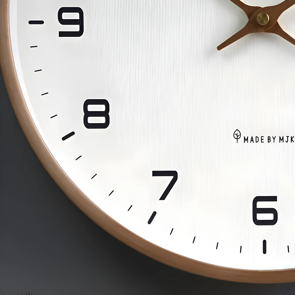 Wall Clock Silent Movement Natural Wood Finish