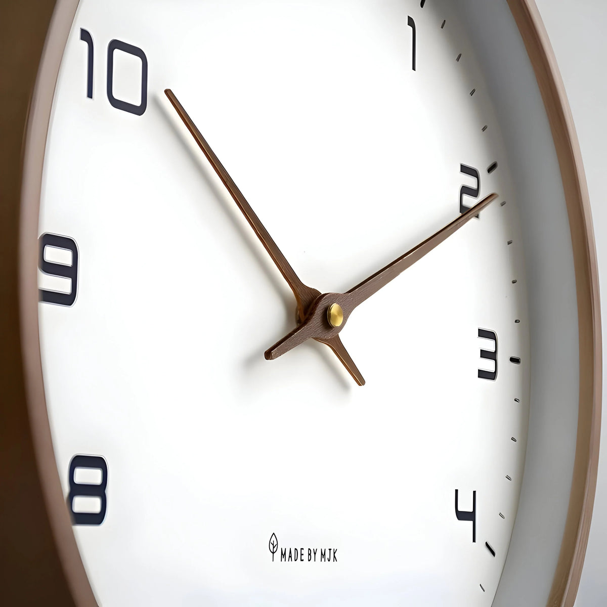 Wall Clock Silent Movement Natural Wood Finish