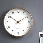 Wall Clock Silent Movement Natural Wood Finish