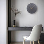 Wall Clock Silent Movement Nordic Design Walnut Wood Hands