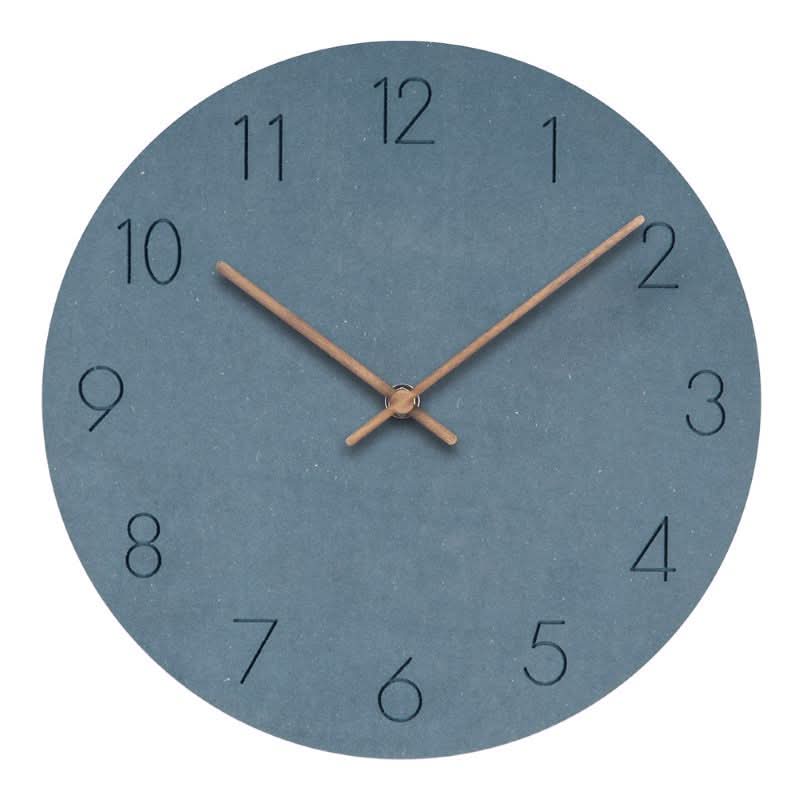 Wall Clock Silent Movement Nordic Design Walnut Wood Hands