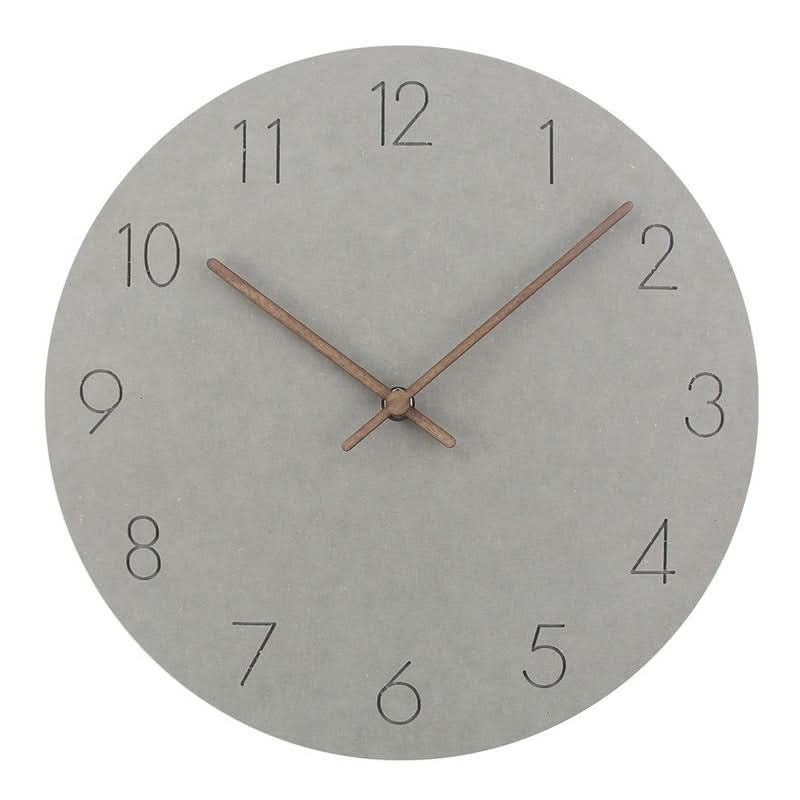 Wall Clock Silent Movement Nordic Design Walnut Wood Hands
