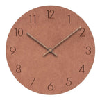 Wall Clock Silent Movement Nordic Design Walnut Wood Hands