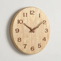 Wall Clock Silent Movement Rubberwood
