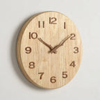 Wall Clock Silent Movement Rubberwood