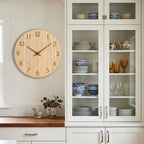 Wall Clock Silent Movement Rubberwood