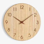 Wall Clock Silent Movement Rubberwood