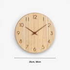 Wall Clock Silent Movement Rubberwood