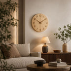 Wall Clock Silent Movement Rubberwood