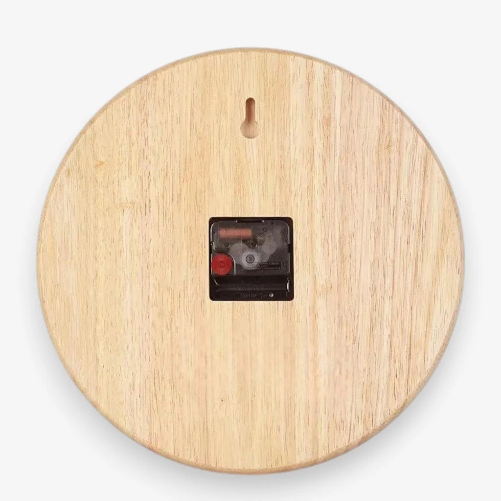 Wall Clock Silent Movement Rubberwood