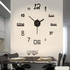 Wall Clock Silent Movement Unique Artistic Design