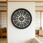Wall Clock Silent Non-Ticking 3D Iron Frame