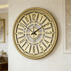 Wall Clock Silent Non-Ticking 3D Iron Frame