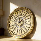 Wall Clock Silent Non-Ticking 3D Iron Frame