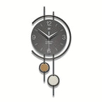 Wall Clock Silent Non-Ticking Easy-Read Numbers Iron Frame