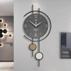 Wall Clock Silent Non-Ticking Easy-Read Numbers Iron Frame