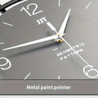 Wall Clock Silent Non-Ticking Easy-Read Numbers Iron Frame