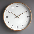 Wall Clock Silent Non-Ticking Solid Wood Frame