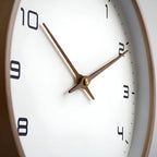 Wall Clock Silent Non-Ticking Solid Wood Frame