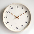 Wall Clock Silent Non-Ticking Solid Wood Frame