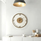 Wall Clock Silent Non-Ticking Wood & Acrylic 11.8 Inch