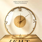 Wall Clock Silent Non-Ticking Wood & Acrylic 11.8 Inch