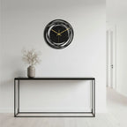 Wall Clock Silent Quartz 11.8 Inch Matte Black