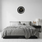 Wall Clock Silent Quartz 11.8 Inch Matte Black