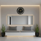Wall Clock Silent Quartz 11.8 Inch Matte Black